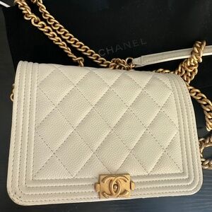 Chanel Boy WOC White
